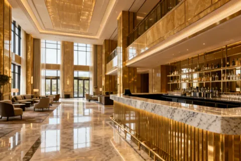 Hospitality hotel quartz surfaces