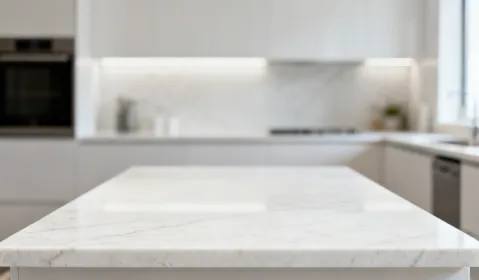 Hanstone Chantilly white quartz countertop collection