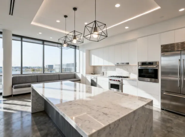 Hanstone Quartz commercial office application
